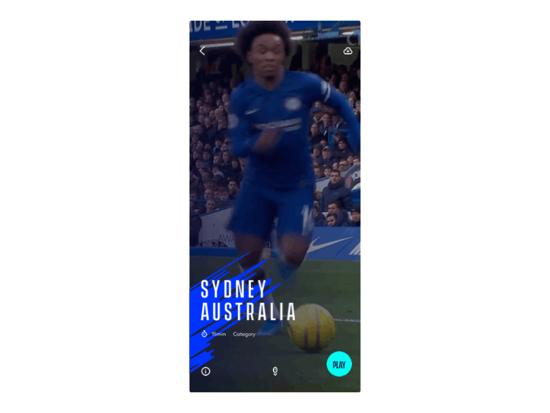 Activity swiping interaction