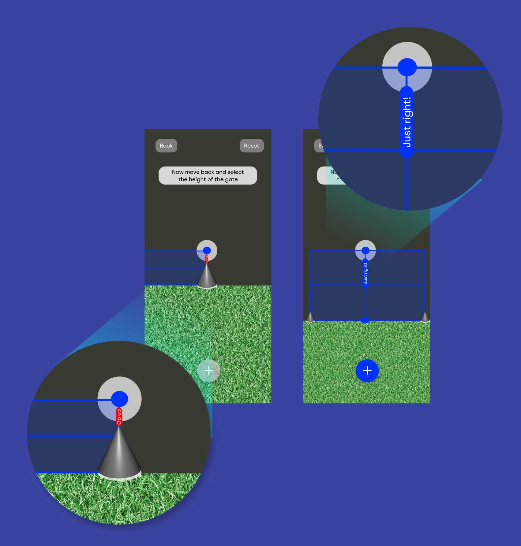 Gate setup — adjusting height