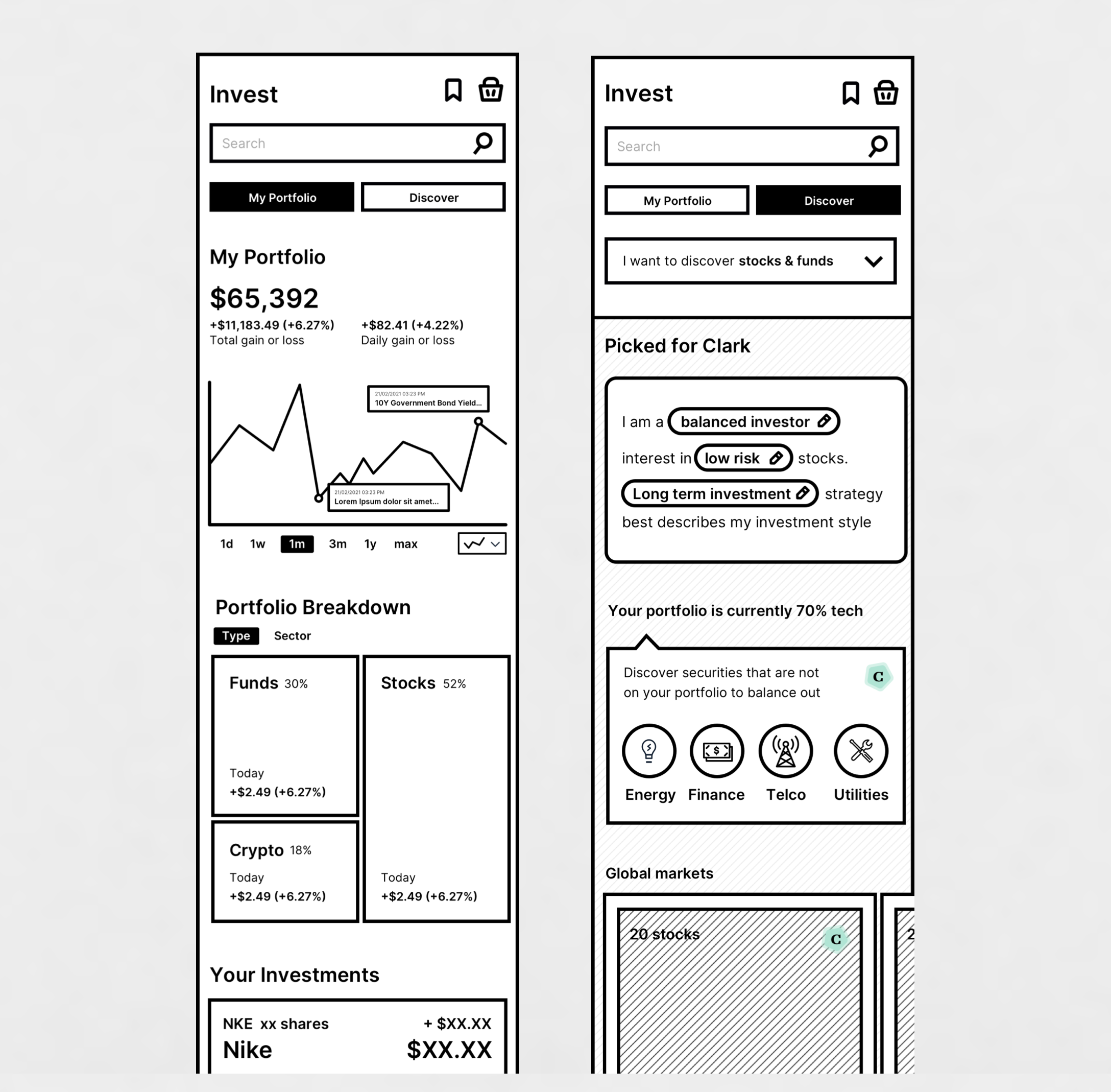 My Portfolio vs Discover