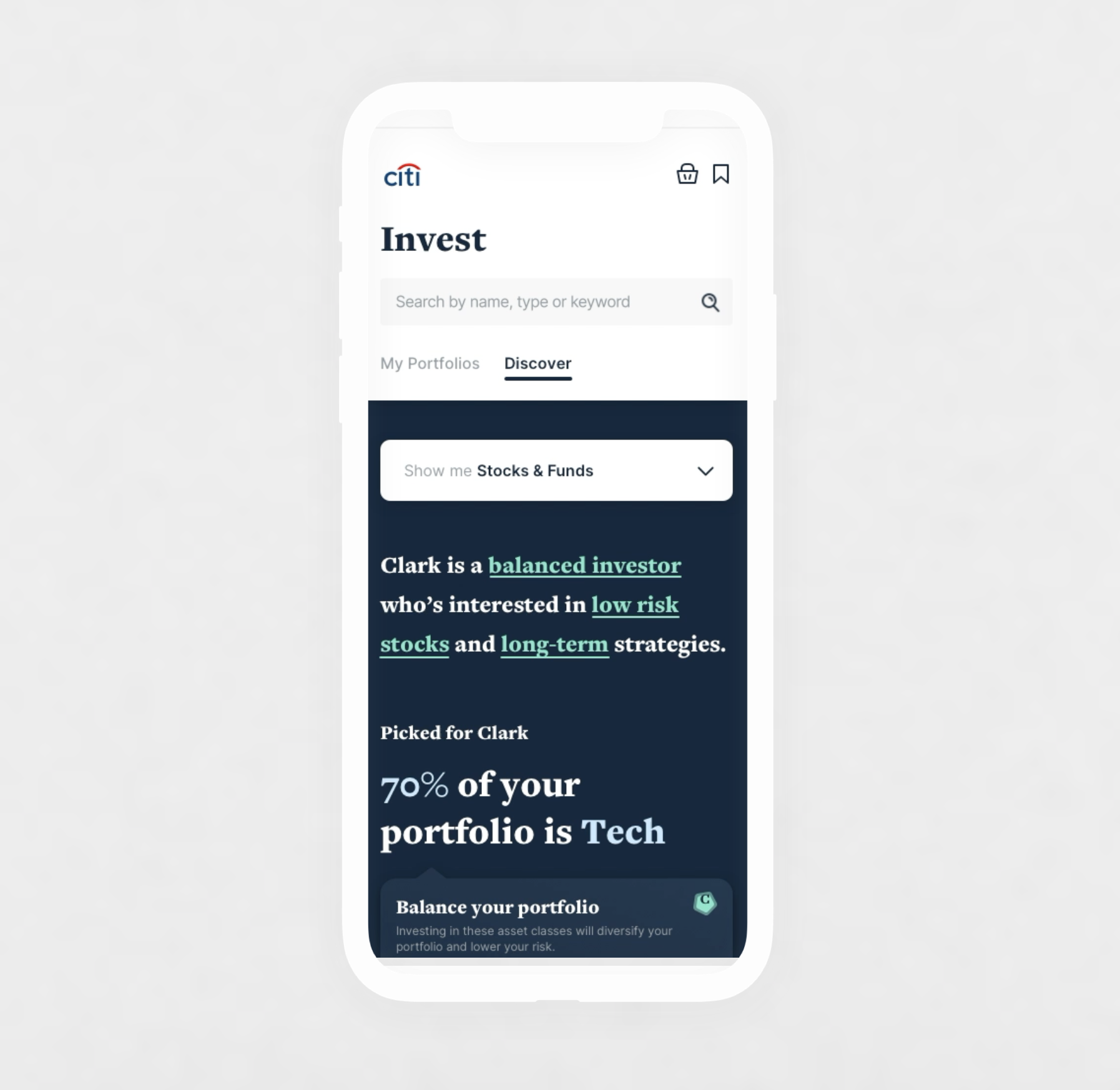 Invest search